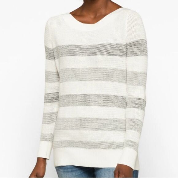Market & Spruce Boatneck Striped Sweater - Picture 1 of 7